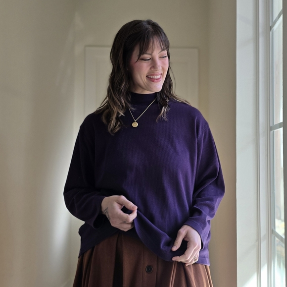 Bobbie Brooks Tops - Vintage Plum Ribbed Top